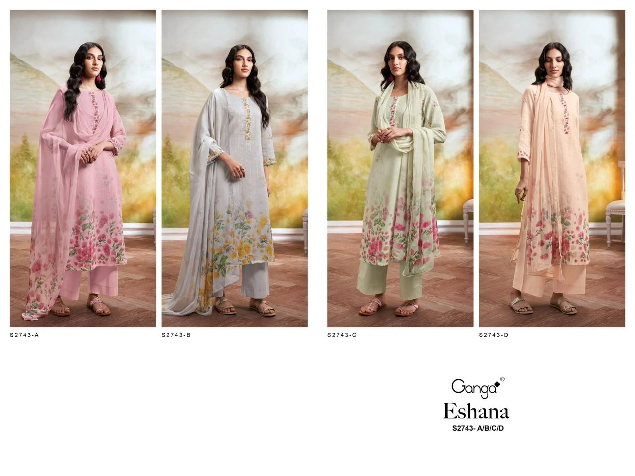 Ganga Eshana 2743 Premium Cotton Printed Wholesale Fancy Salwar Suit Catalog — Wholesale Salwar Suits, Ganga wholesale from Surat — Photo 6